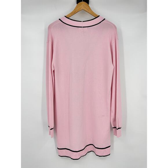 Lovers and Friends | NWT Natalie Sweater Dress in Pink Knit Contrast Piping M - Picture 4 of 15